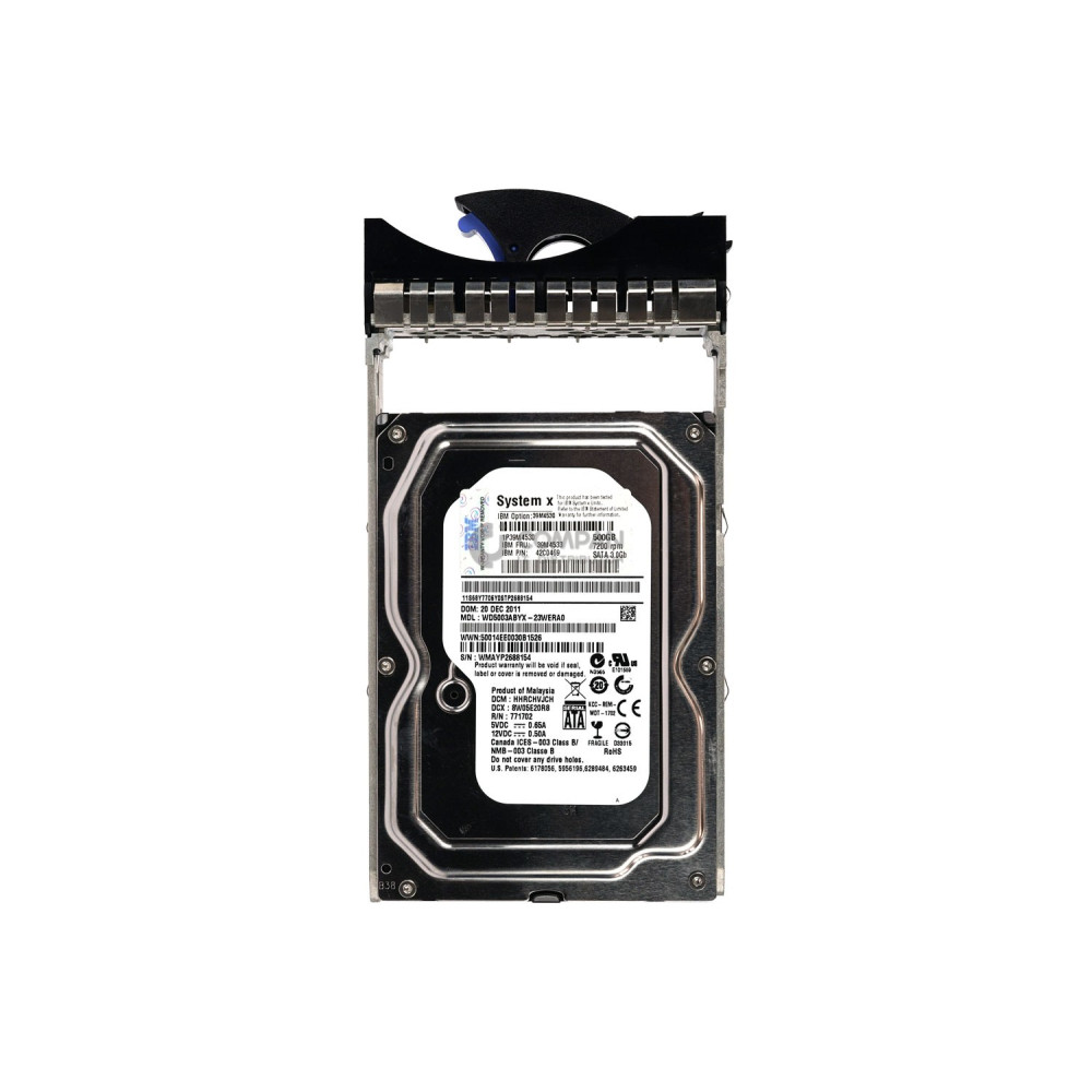 39M4533 IBM 500GB 7.2K 3G SATA 3.5 HOT-SWAP